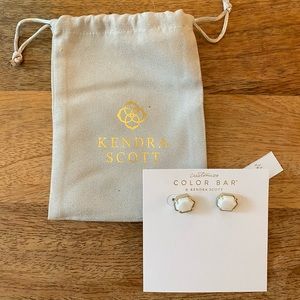 NWT - Kendra Scott White Stud Earrings